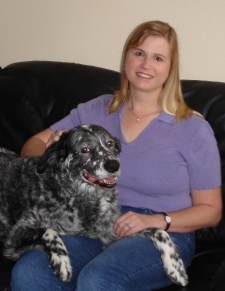 San Diego therapist Susannah Muller and her dog Motley